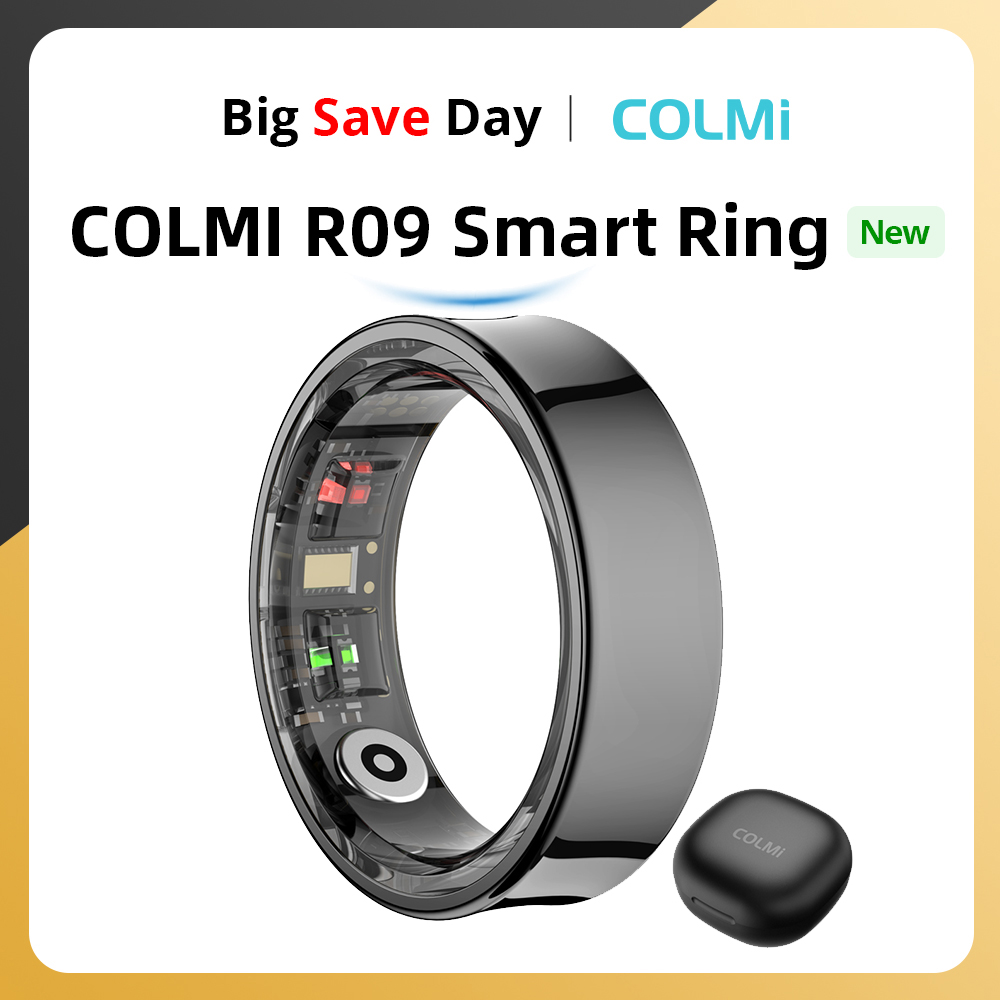 Blood Oxygen Monitor - 2024 COLMI R09 Smart Ring Uomo