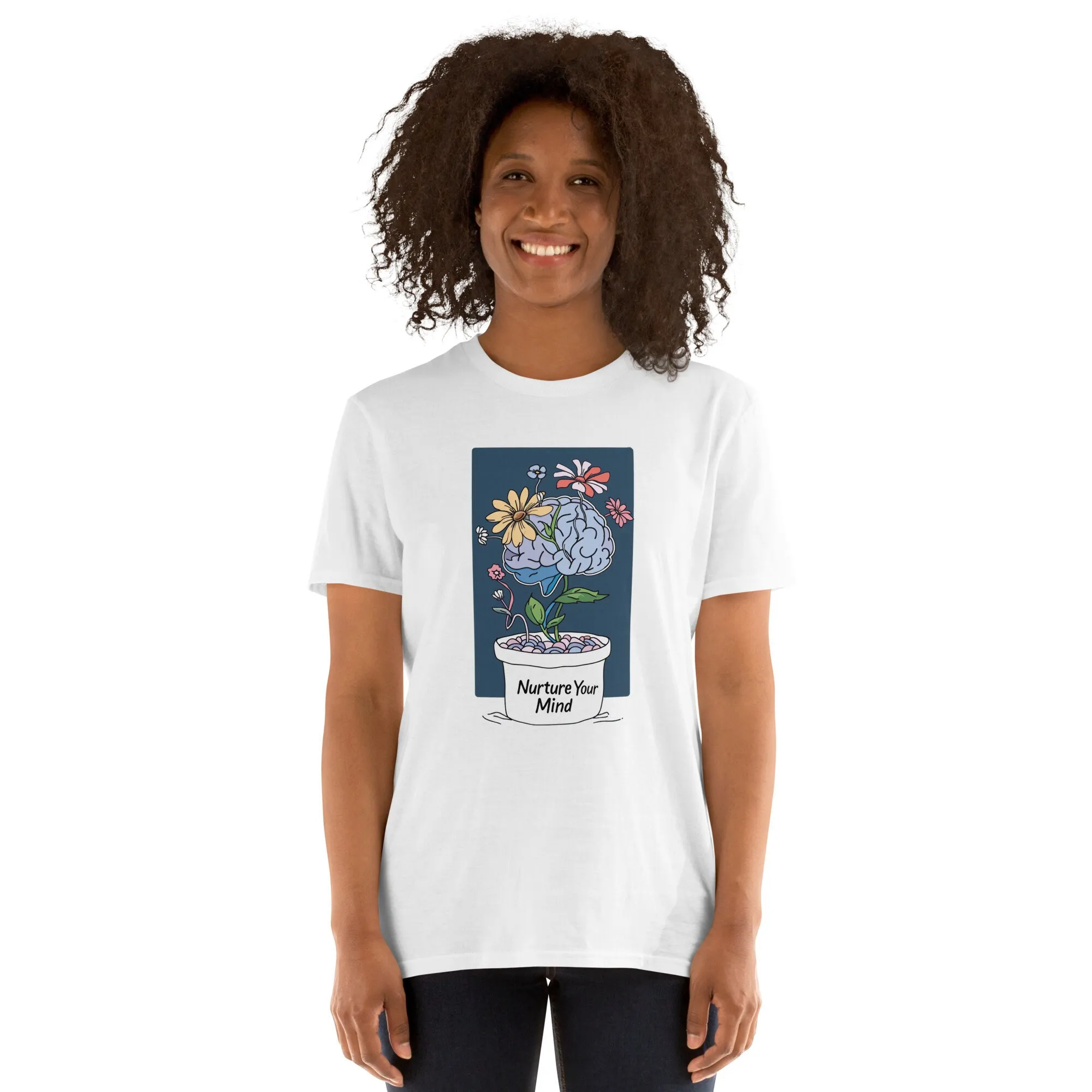Health Wellness Mental Health - T-shirt 'Nurture Your Mind' con messaggio