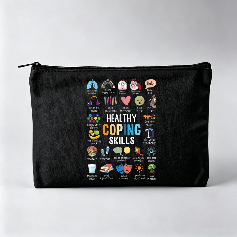 Health Wellness Mental Health - Borsa per il Trucco con Stampa