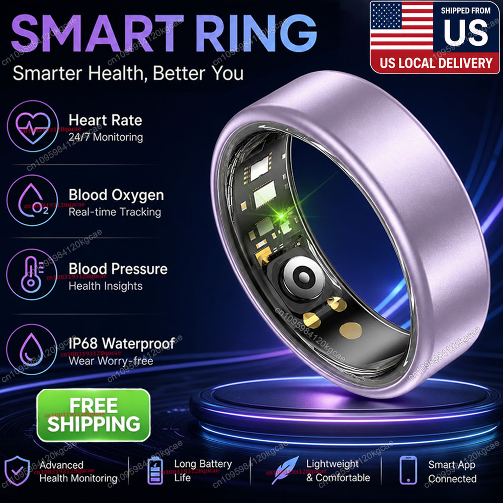Blood Oxygen Monitor - Anello Intelligente con Monitoraggio Frequenza Cardiaca,