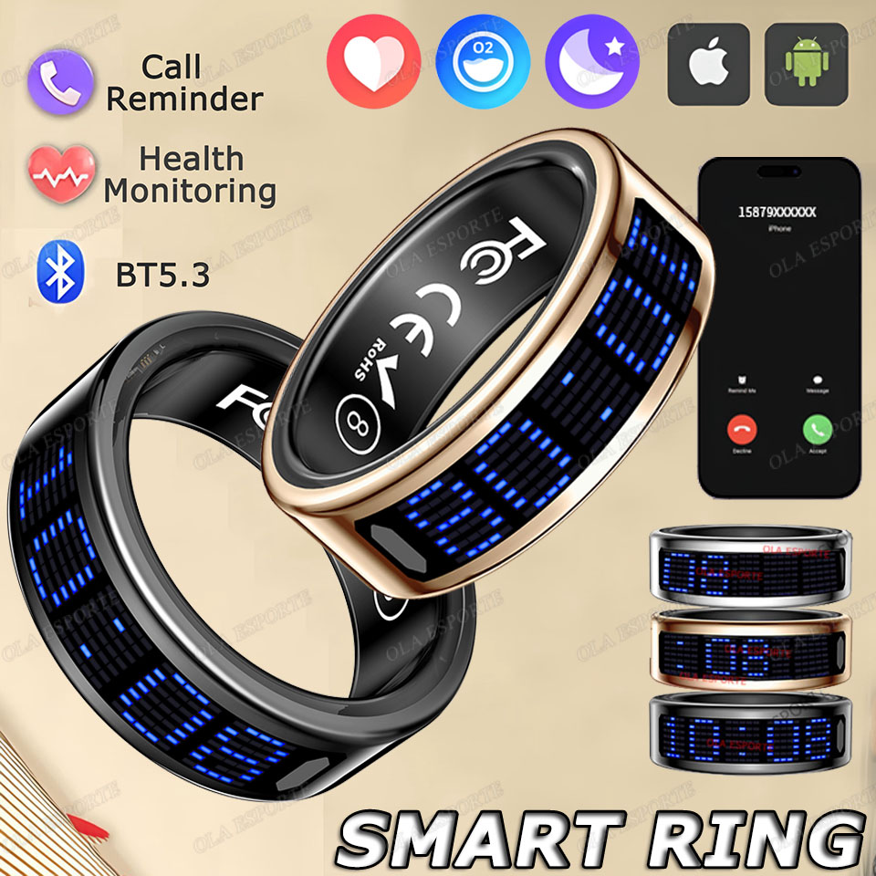 Blood Oxygen Monitor - SR16 Smart Ring 3D Display a